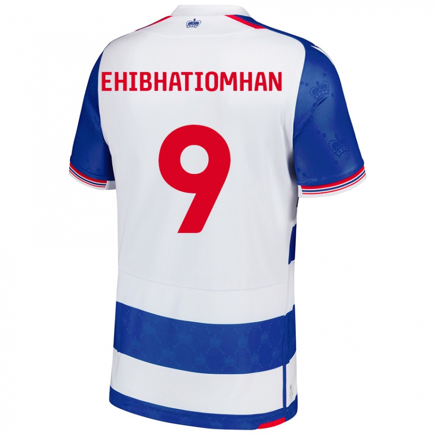 ילדים Kelvin Ehibhatiomhan #9 כחול לבן ג'רזי ביתית 2024/25 חולצה קצרה