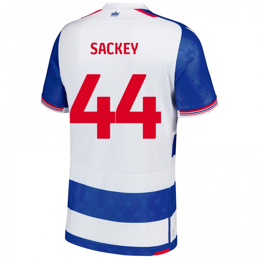 ילדים Tyler Sackey #44 כחול לבן ג'רזי ביתית 2024/25 חולצה קצרה