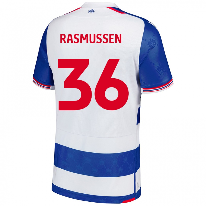 ילדים Tash Rasmussen #36 כחול לבן ג'רזי ביתית 2024/25 חולצה קצרה