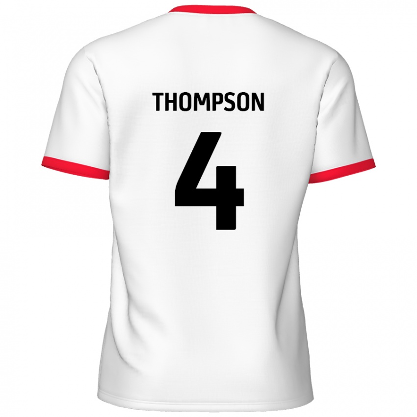 ילדים Nathan Thompson #4 לבן אדום ג'רזי ביתית 2024/25 חולצה קצרה