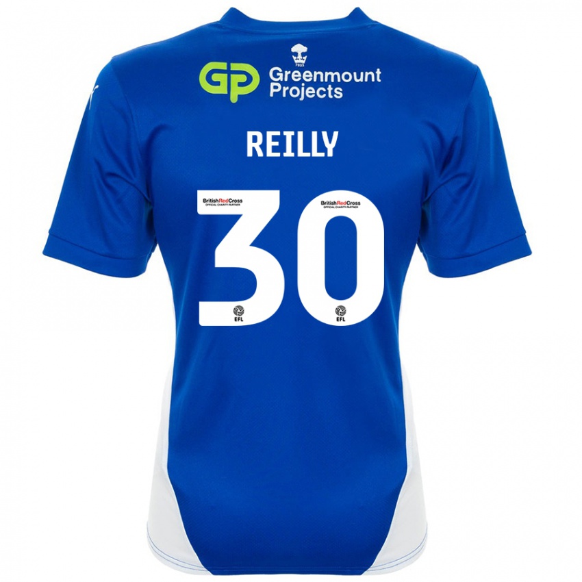 ילדים Jack Reilly #30 כחול לבן ג'רזי ביתית 2024/25 חולצה קצרה