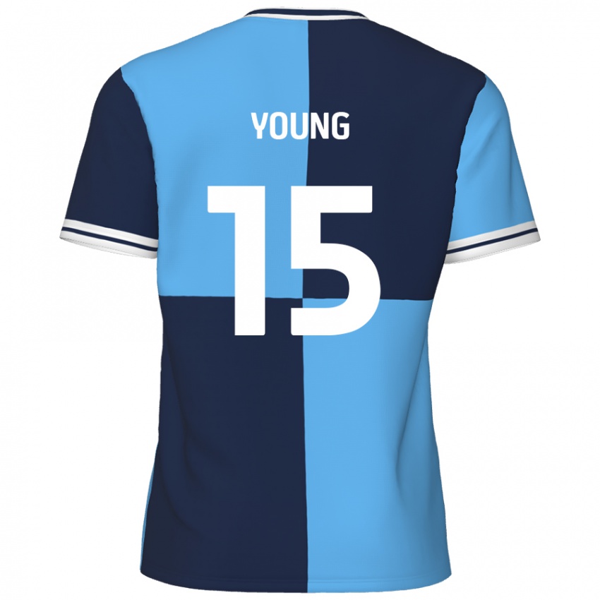 ילדים Jack Young #15 כחול שמיים כחול כהה ג'רזי ביתית 2024/25 חולצה קצרה