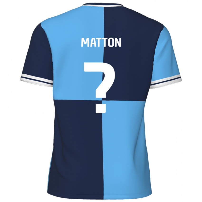 ילדים Jack Matton #0 כחול שמיים כחול כהה ג'רזי ביתית 2024/25 חולצה קצרה