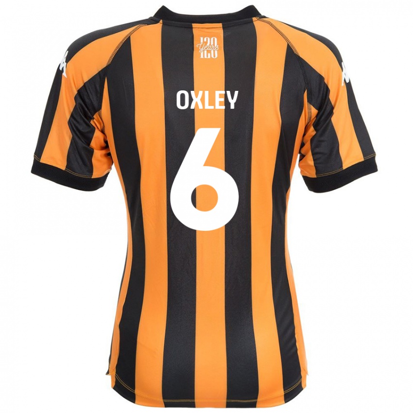 ילדים Tilly Oxley #6 ענבר שחור ג'רזי ביתית 2024/25 חולצה קצרה