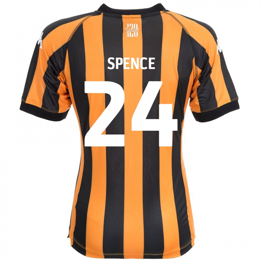 ילדים Emily Spence #24 ענבר שחור ג'רזי ביתית 2024/25 חולצה קצרה