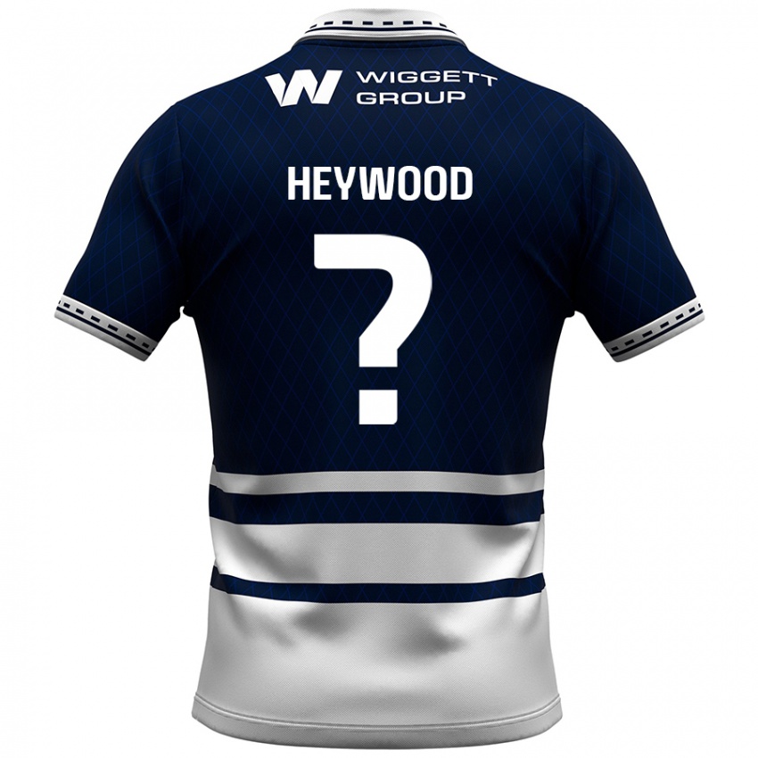 ילדים Kavalli Heywood #0 כחול נייבי לבן ג'רזי ביתית 2024/25 חולצה קצרה