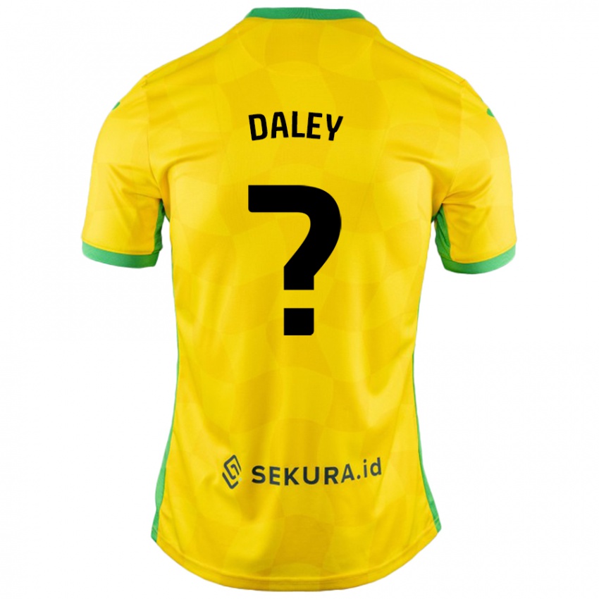 ילדים Damari Daley #0 צהוב ירוק ג'רזי ביתית 2024/25 חולצה קצרה