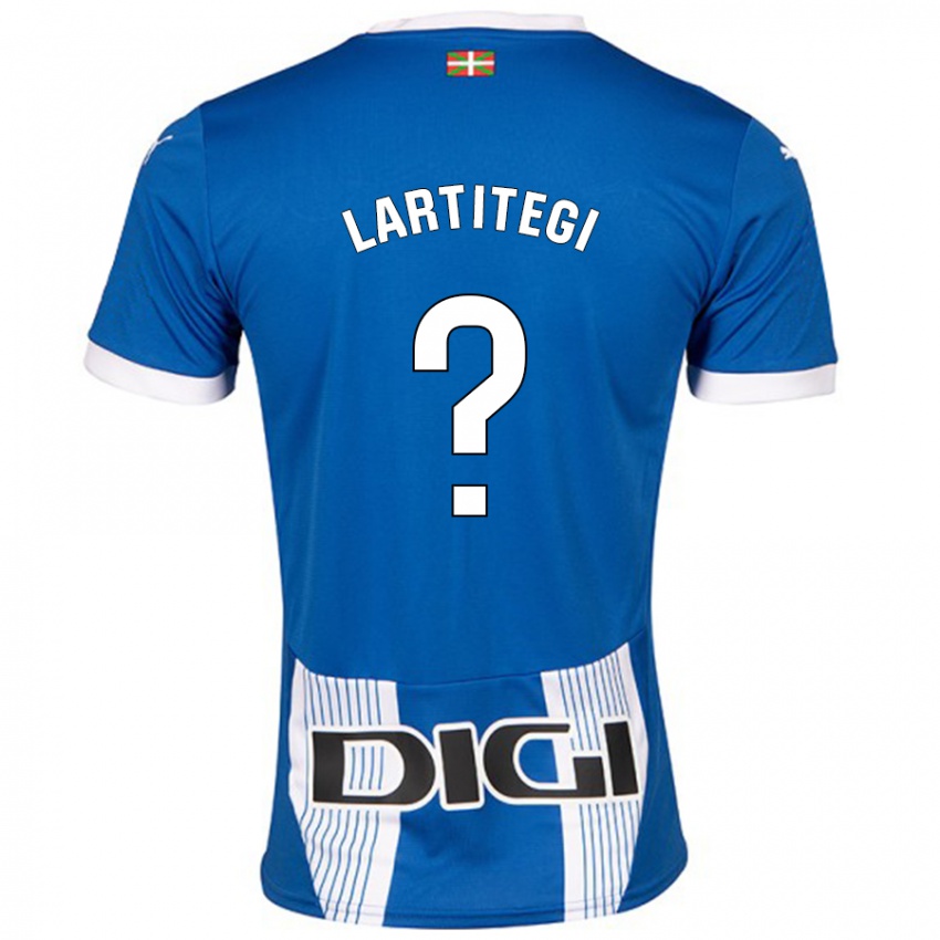 ילדים Julen Lartitegi #0 כְּחוֹל ג'רזי ביתית 2024/25 חולצה קצרה