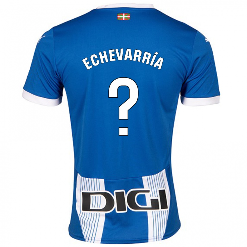 ילדים Iker Echevarría #0 כְּחוֹל ג'רזי ביתית 2024/25 חולצה קצרה