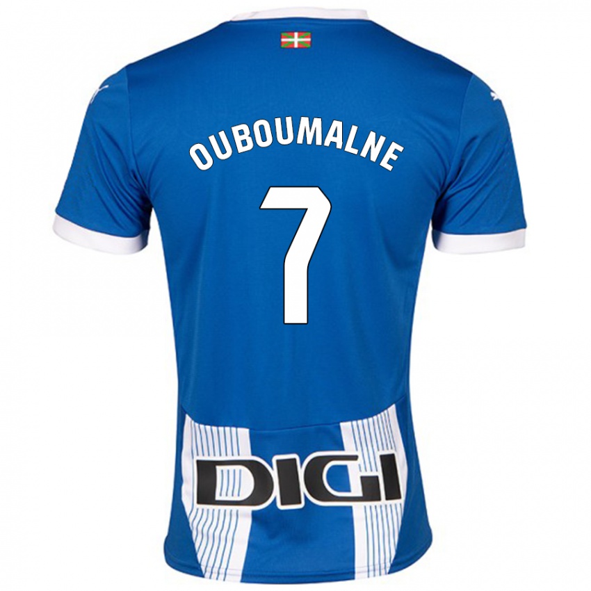 ילדים Ibra Ouboumalne #7 כְּחוֹל ג'רזי ביתית 2024/25 חולצה קצרה