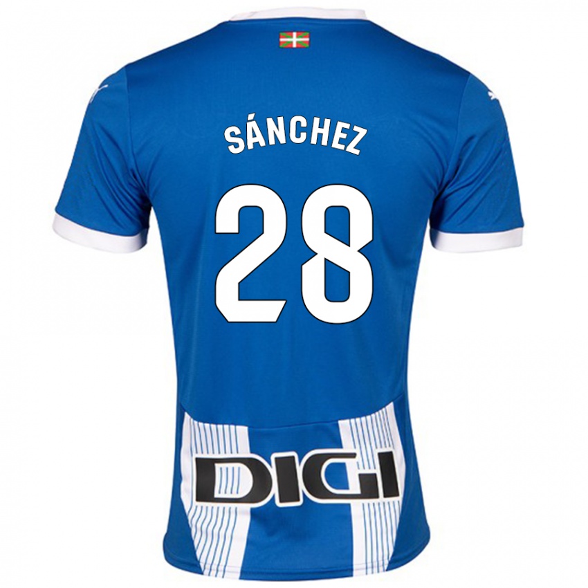 ילדים Ander Sánchez #28 כְּחוֹל ג'רזי ביתית 2024/25 חולצה קצרה