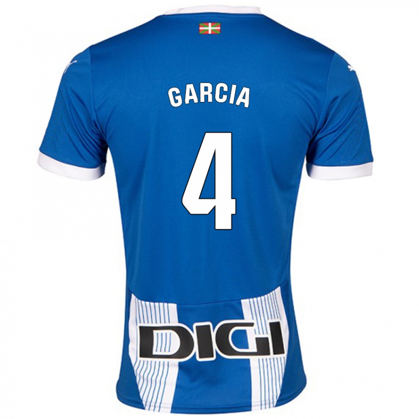 ילדים Pichi García #4 כְּחוֹל ג'רזי ביתית 2024/25 חולצה קצרה