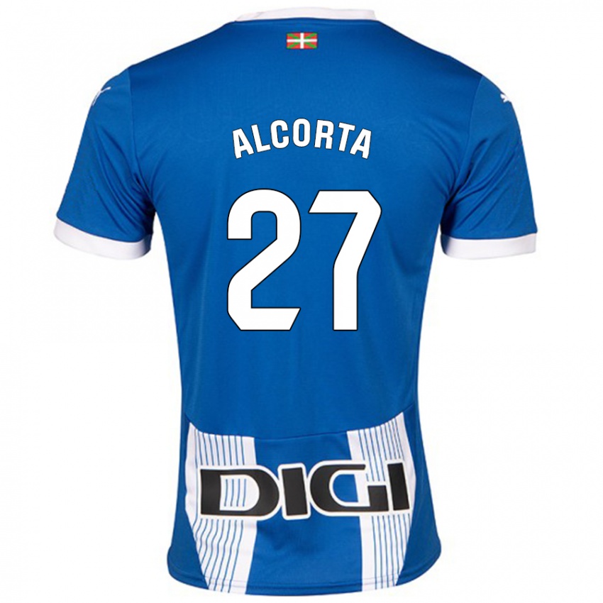 ילדים Alaitz Alcorta #27 כְּחוֹל ג'רזי ביתית 2024/25 חולצה קצרה