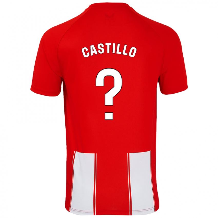 ילדים Pablo Castillo #0 אדום לבן ג'רזי ביתית 2024/25 חולצה קצרה