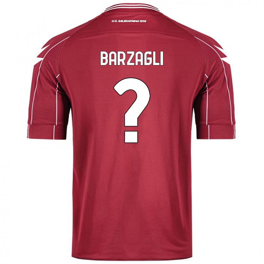 ילדים Gabriele Barzagli #0 בורדו ג'רזי ביתית 2024/25 חולצה קצרה