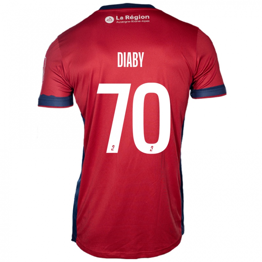 ילדים Yadaly Diaby #70 בורדו בהיר ג'רזי ביתית 2024/25 חולצה קצרה