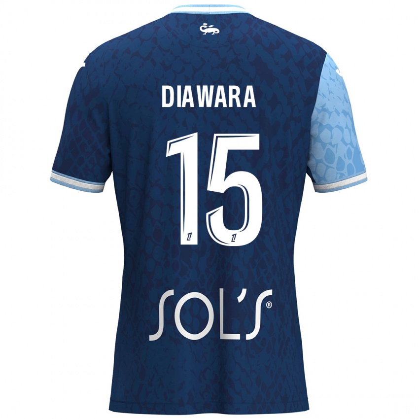 ילדים Kandet Diawara #15 כחול שמיים כחול כהה ג'רזי ביתית 2024/25 חולצה קצרה