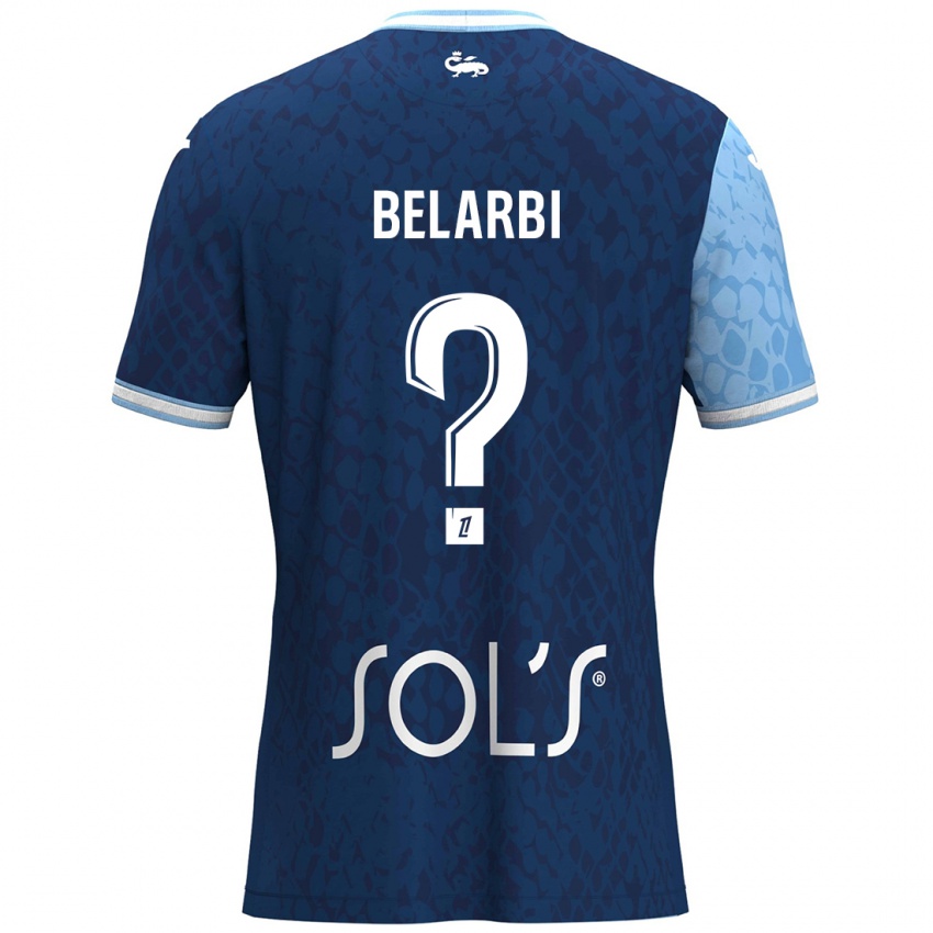 ילדים Sohaib Belarbi #0 כחול שמיים כחול כהה ג'רזי ביתית 2024/25 חולצה קצרה