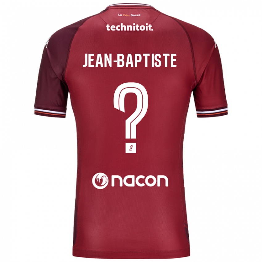 ילדים Romain Jean-Baptiste #0 גרנאטה אדומה ג'רזי ביתית 2024/25 חולצה קצרה