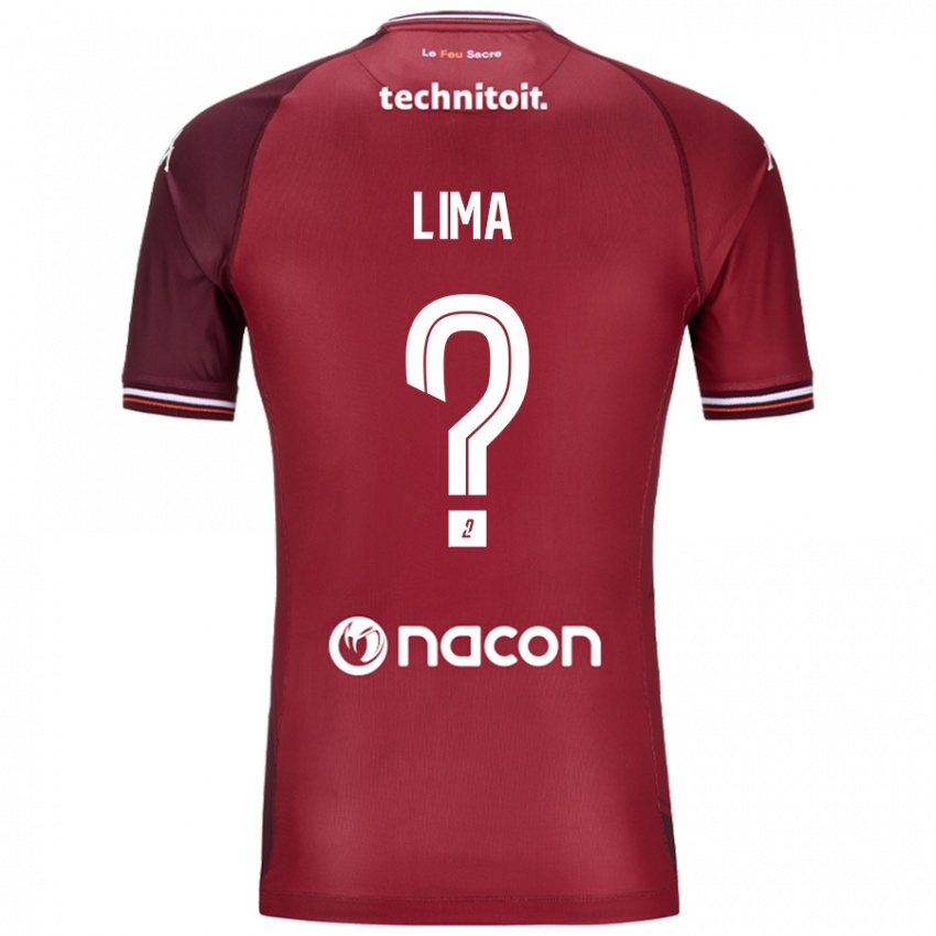 ילדים Edson Lima #0 גרנאטה אדומה ג'רזי ביתית 2024/25 חולצה קצרה