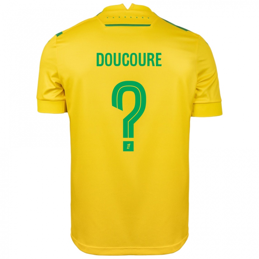 ילדים Sekou Doucoure #0 צהוב ירוק ג'רזי ביתית 2024/25 חולצה קצרה