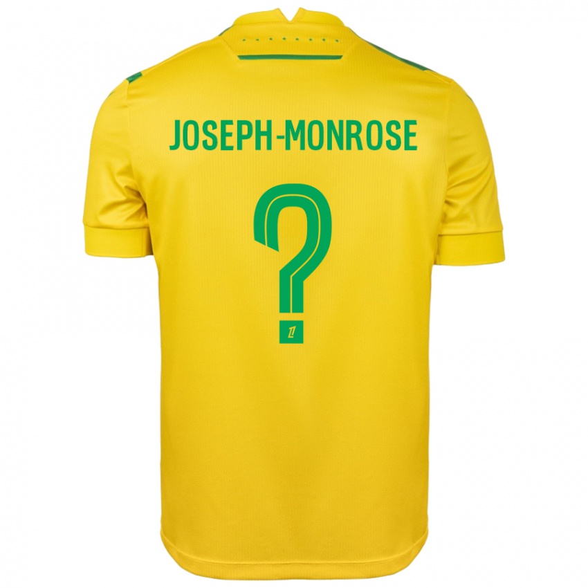 ילדים Florian Joseph-Monrose #0 צהוב ירוק ג'רזי ביתית 2024/25 חולצה קצרה