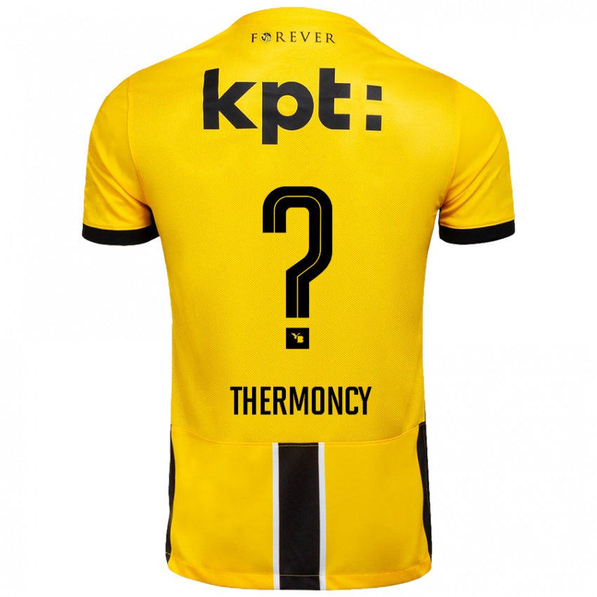 ילדים Keeto Thermoncy #0 צהוב שחור ג'רזי ביתית 2024/25 חולצה קצרה