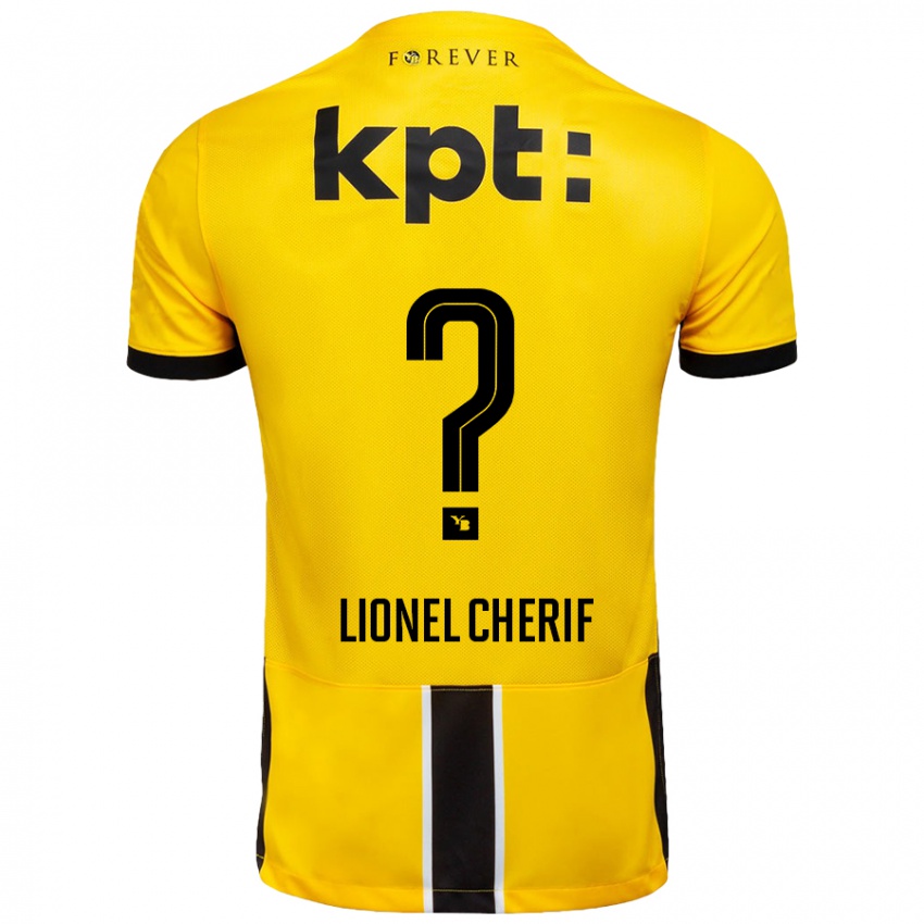 ילדים Kader Lionel Cherif #0 צהוב שחור ג'רזי ביתית 2024/25 חולצה קצרה