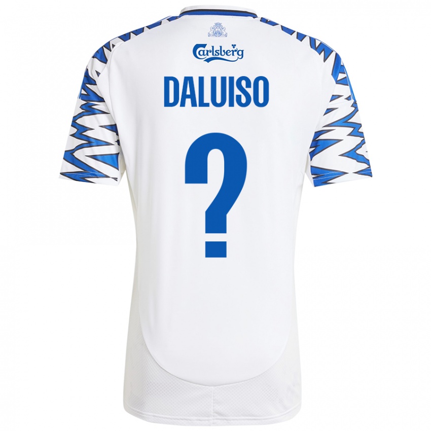 ילדים Christoffer Daluiso #0 לבן כחול שמיים ג'רזי ביתית 2024/25 חולצה קצרה