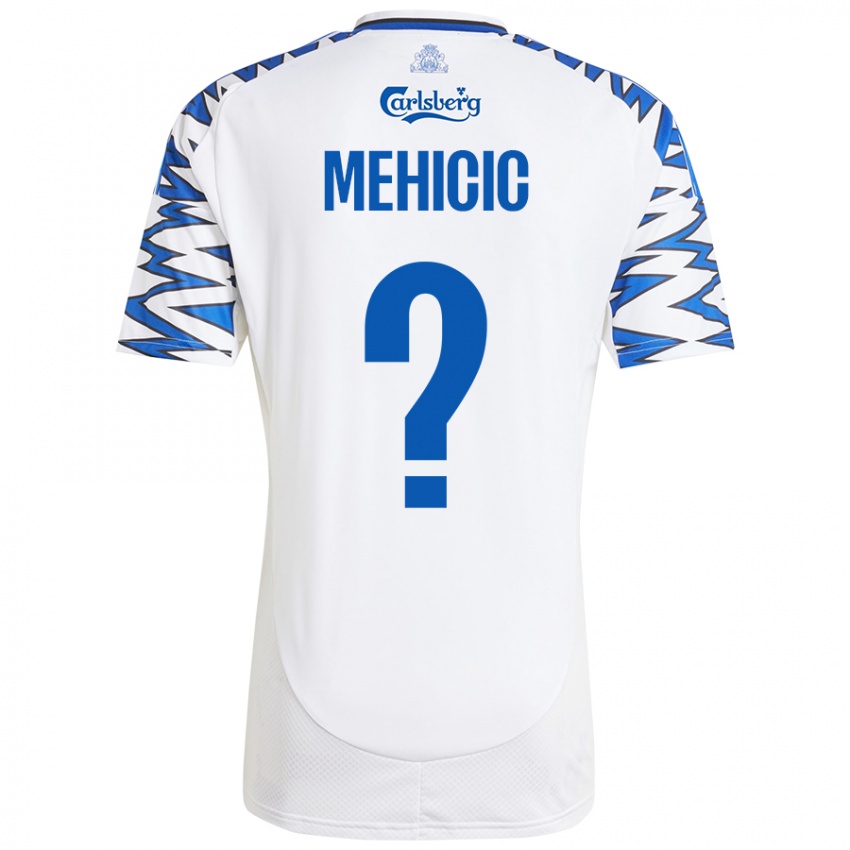 ילדים Elvin Mehicic #0 לבן כחול שמיים ג'רזי ביתית 2024/25 חולצה קצרה