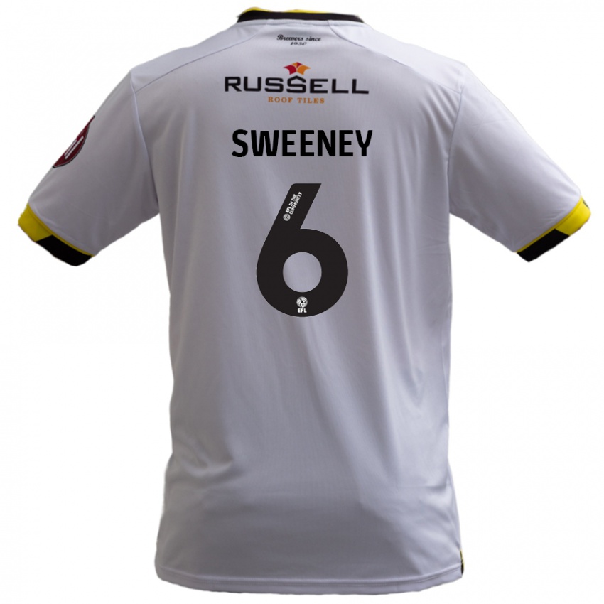 ילדים Ryan Sweeney #6 לָבָן הרחק ג'רזי 2024/25 חולצה קצרה