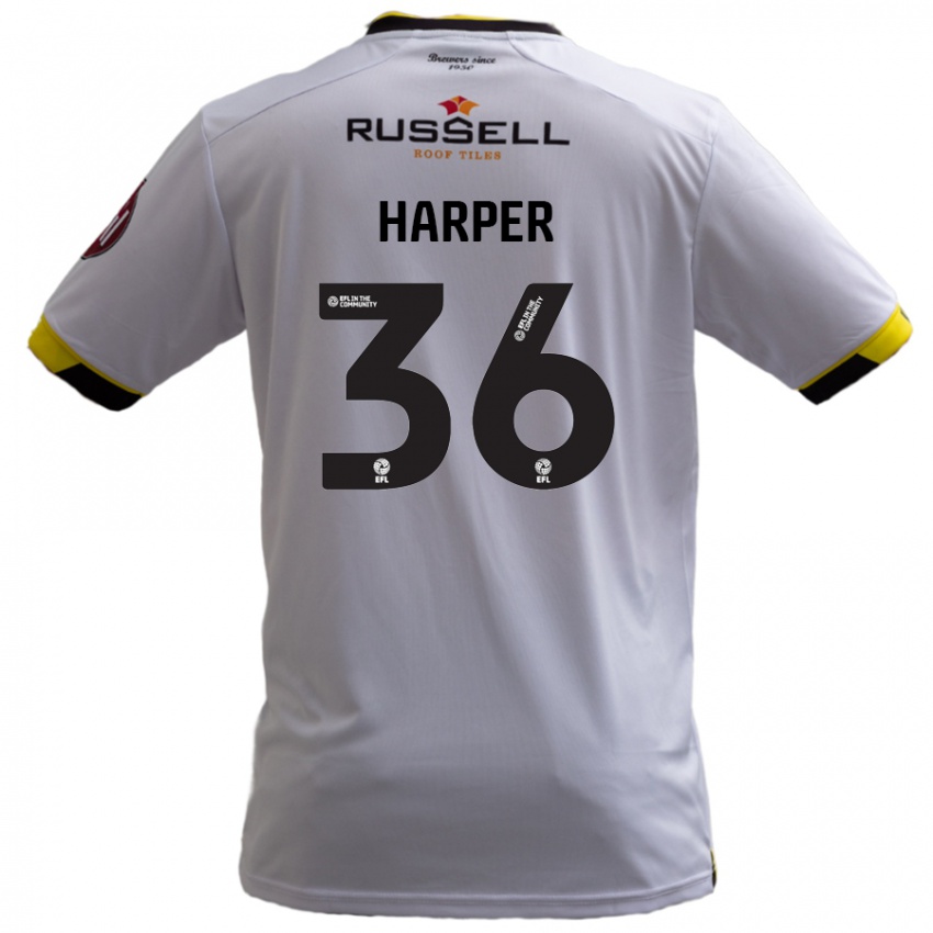 ילדים Rekeem Harper #36 לָבָן הרחק ג'רזי 2024/25 חולצה קצרה