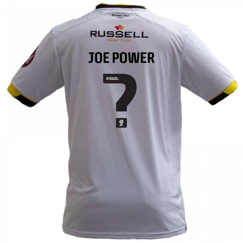 ילדים John Joe Power #0 לָבָן הרחק ג'רזי 2024/25 חולצה קצרה