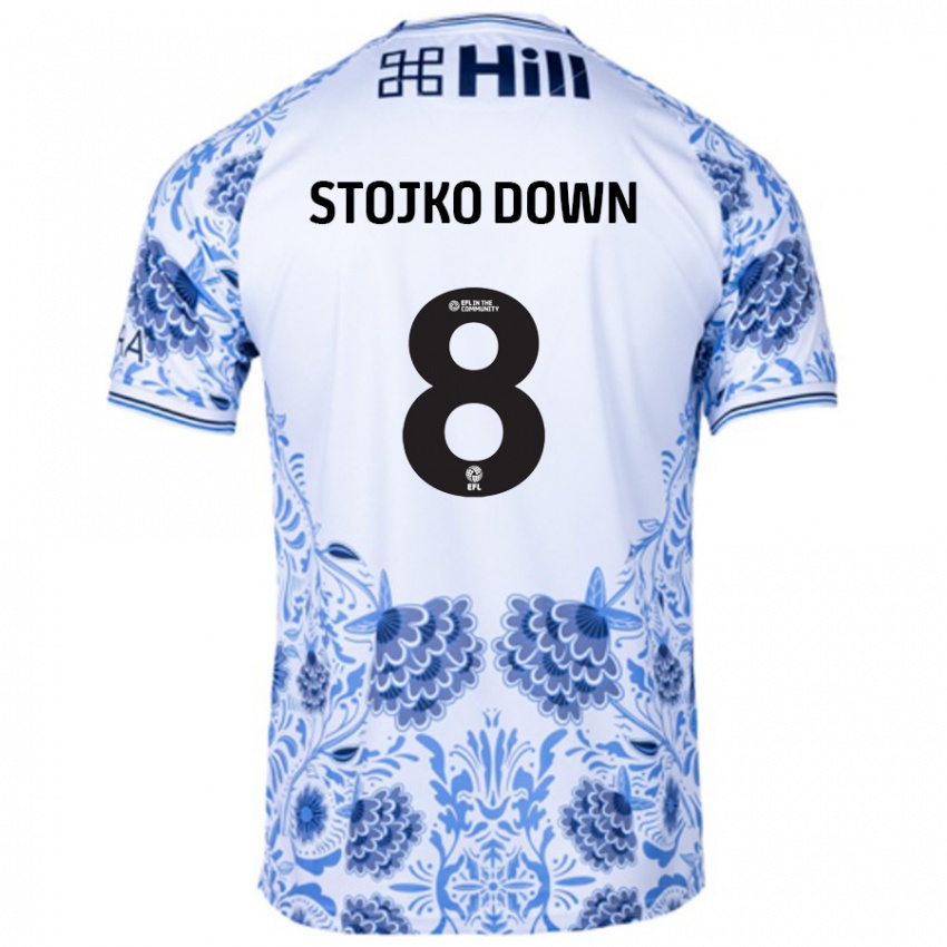 ילדים Alysha Stojko-Down #8 כחול לבן הרחק ג'רזי 2024/25 חולצה קצרה