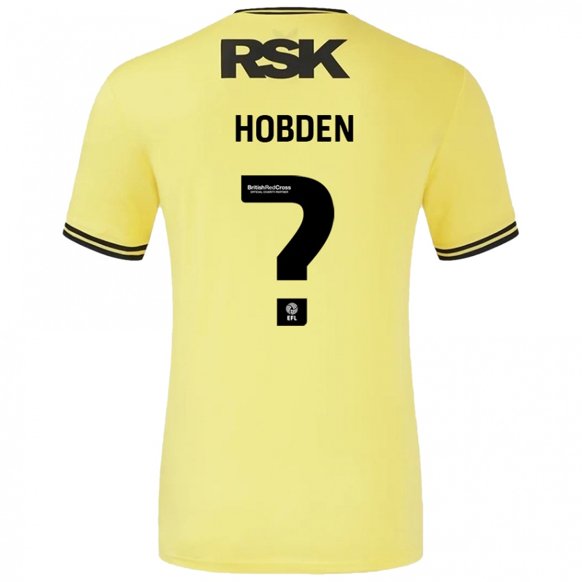 ילדים Ollie Hobden #0 צהוב שחור הרחק ג'רזי 2024/25 חולצה קצרה