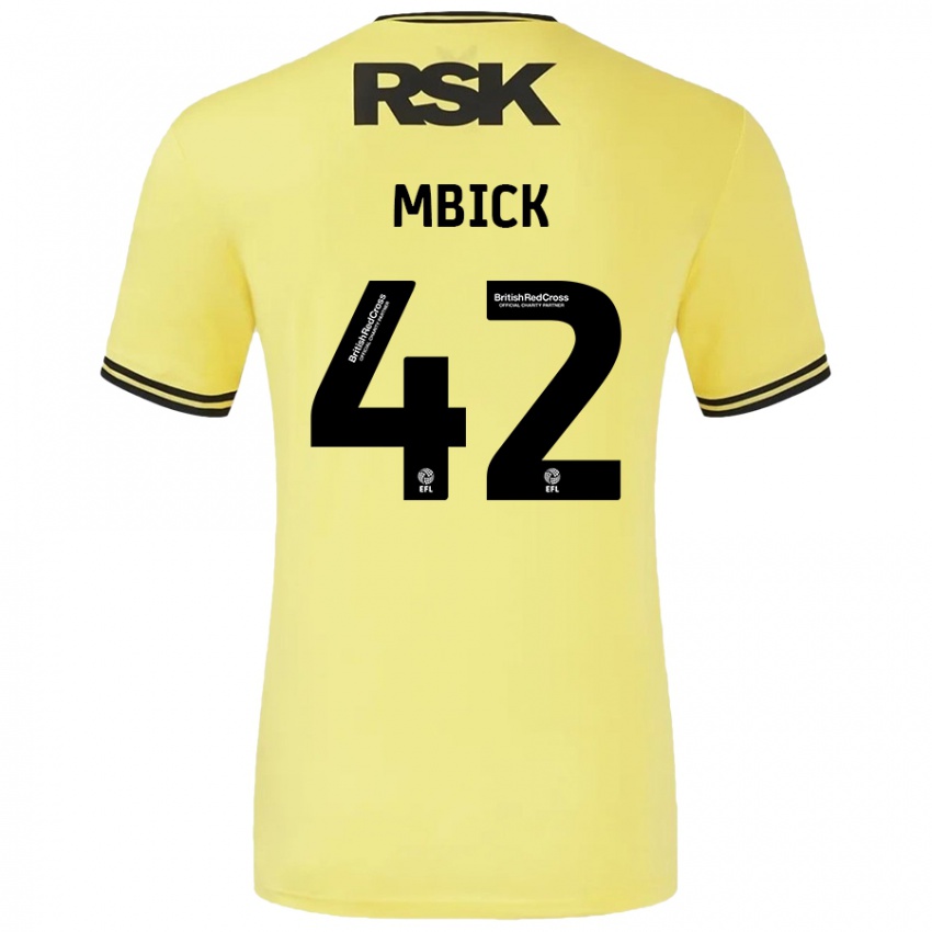 ילדים Micah Mbick #42 צהוב שחור הרחק ג'רזי 2024/25 חולצה קצרה