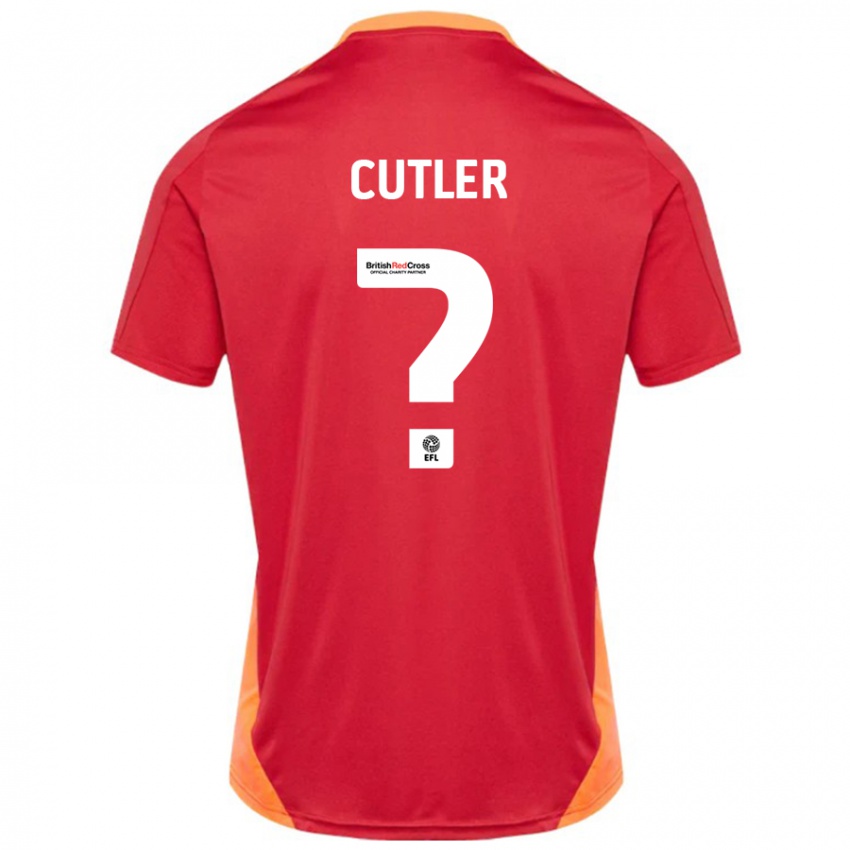 ילדים Theo Cutler #0 כחול אוף לבן הרחק ג'רזי 2024/25 חולצה קצרה