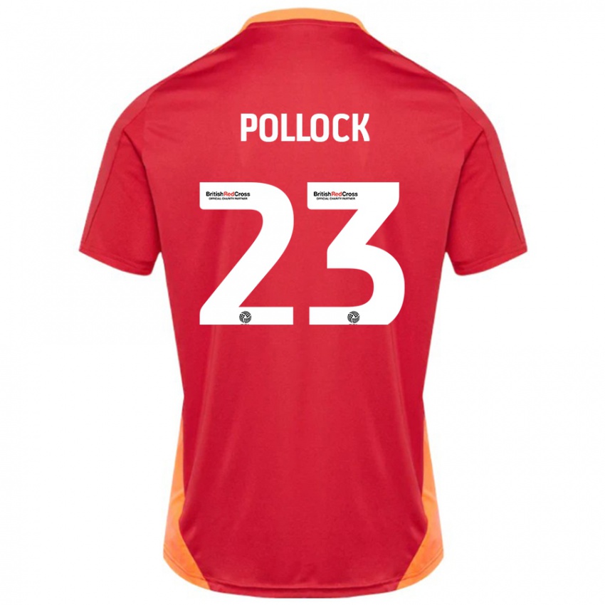 ילדים Amber Pollock #23 כחול אוף לבן הרחק ג'רזי 2024/25 חולצה קצרה