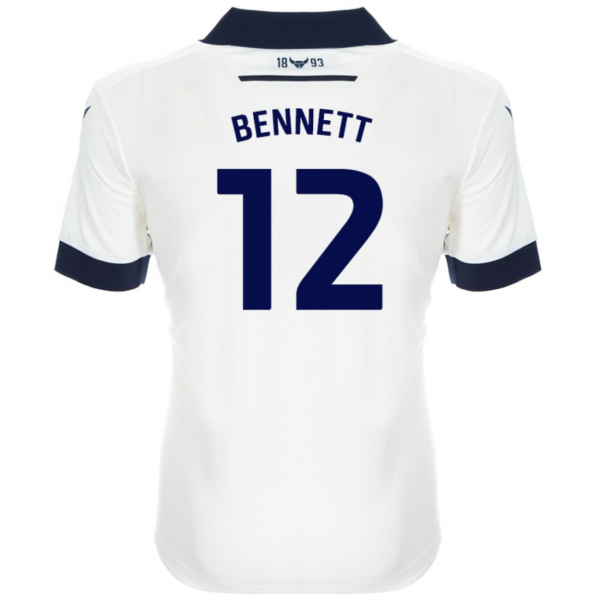 ילדים Joe Bennett #12 כחול נייבי לבן הרחק ג'רזי 2024/25 חולצה קצרה