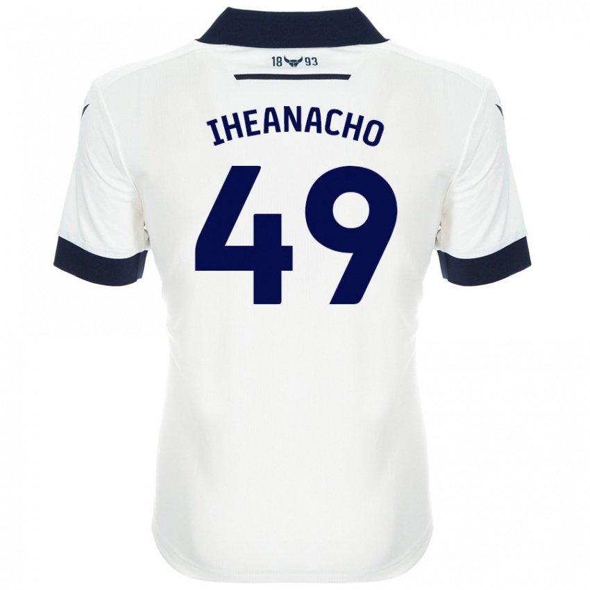 ילדים Josh Iheanacho #49 כחול נייבי לבן הרחק ג'רזי 2024/25 חולצה קצרה