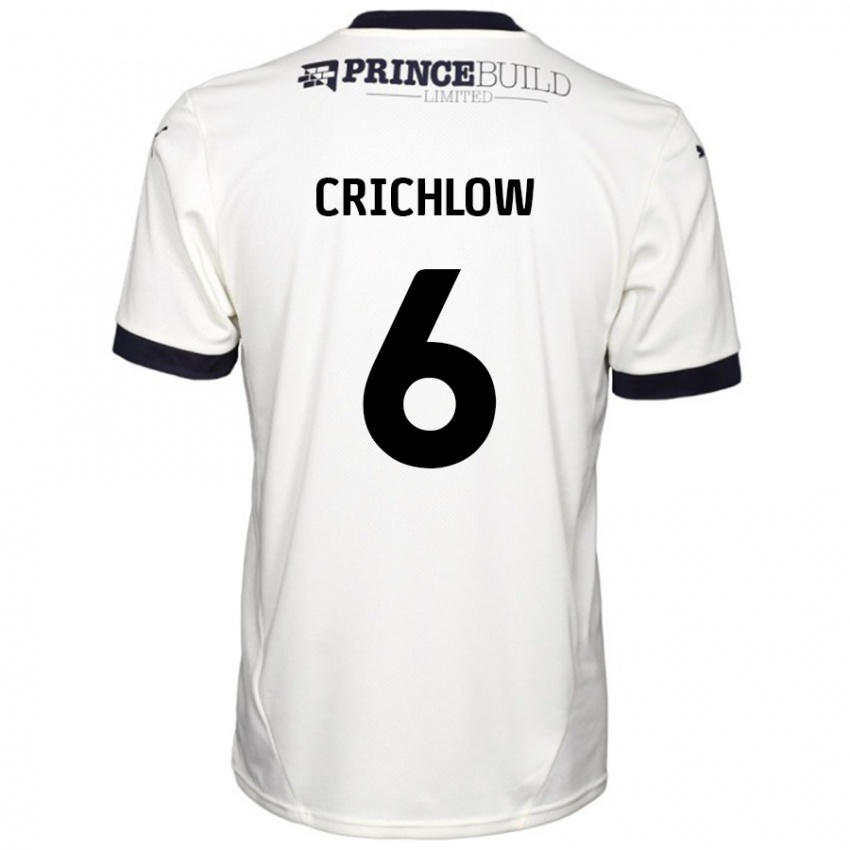 ילדים Romoney Crichlow #6 לבן שחור הרחק ג'רזי 2024/25 חולצה קצרה