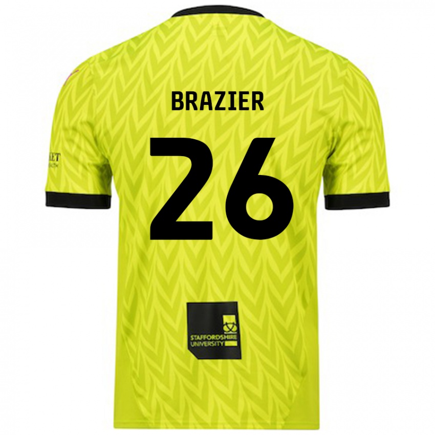 ילדים Liam Brazier #26 ירוק פלורסנט הרחק ג'רזי 2024/25 חולצה קצרה