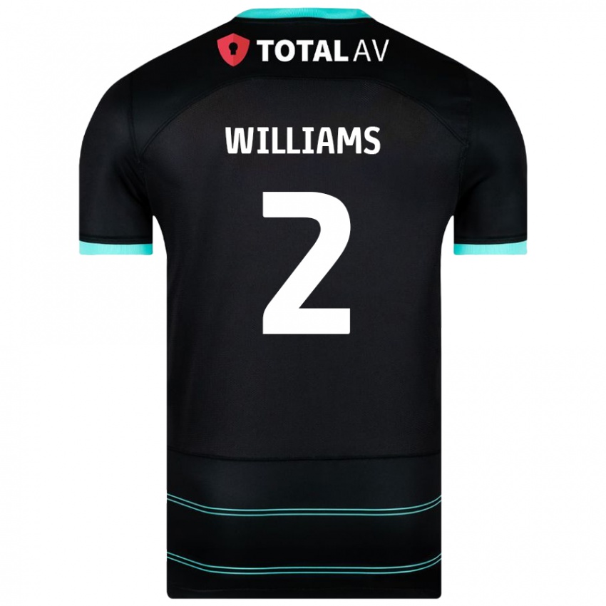 ילדים Jordan Williams #2 שָׁחוֹר הרחק ג'רזי 2024/25 חולצה קצרה