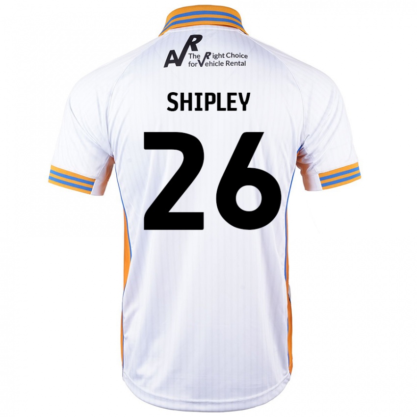 ילדים Jordan Shipley #26 לָבָן הרחק ג'רזי 2024/25 חולצה קצרה