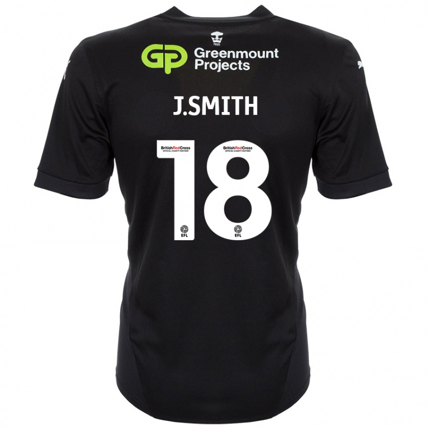 ילדים Jonny Smith #18 שָׁחוֹר הרחק ג'רזי 2024/25 חולצה קצרה