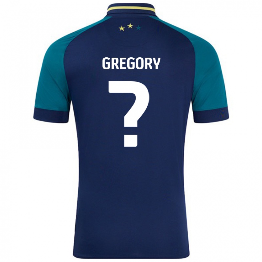 ילדים Anthony Gregory #0 נייבי ירוק כהה הרחק ג'רזי 2024/25 חולצה קצרה