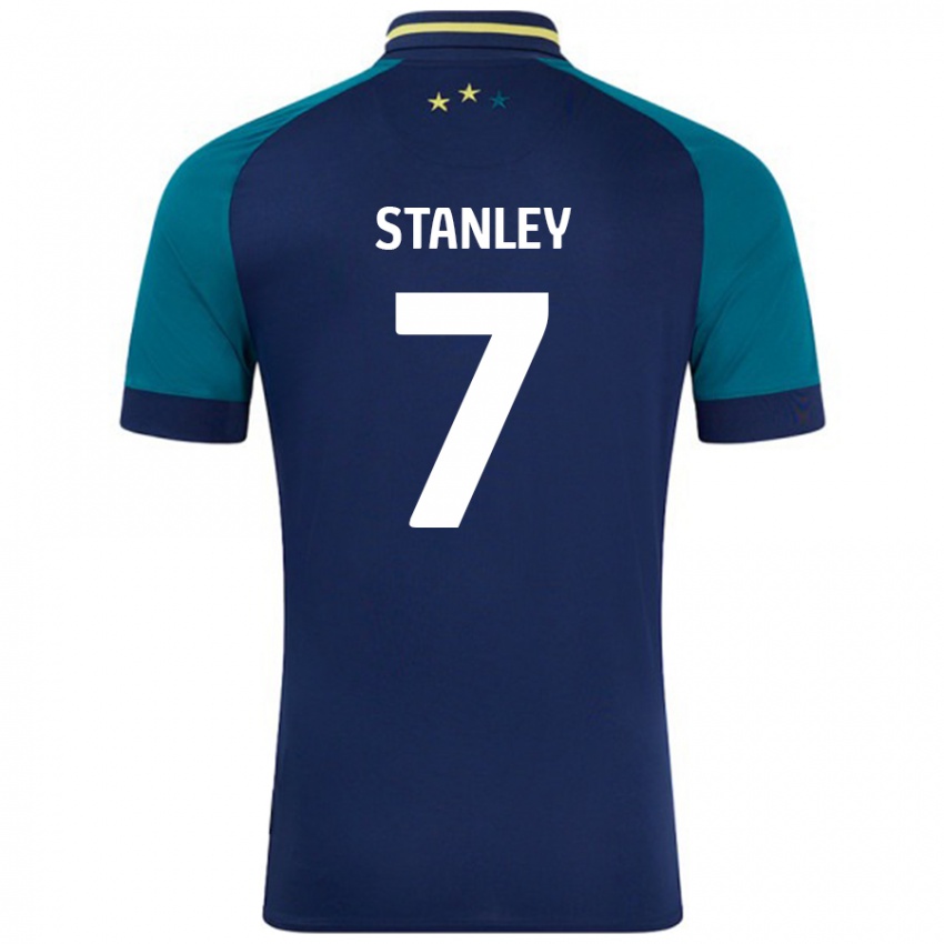 ילדים Katie Stanley #7 נייבי ירוק כהה הרחק ג'רזי 2024/25 חולצה קצרה