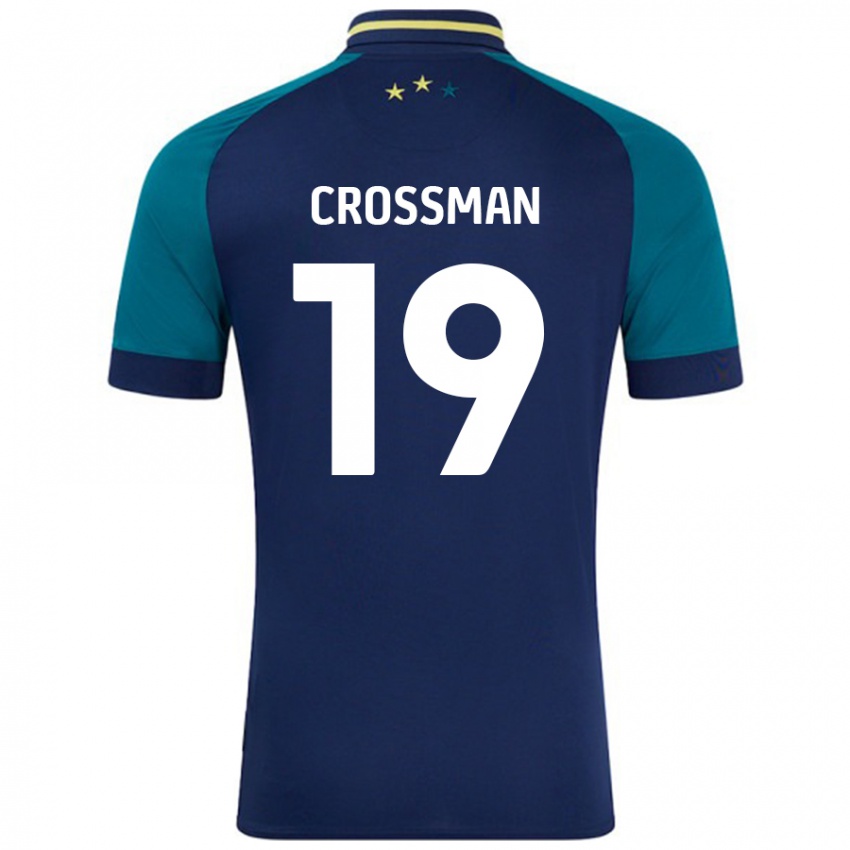 ילדים Paige Crossman #19 נייבי ירוק כהה הרחק ג'רזי 2024/25 חולצה קצרה