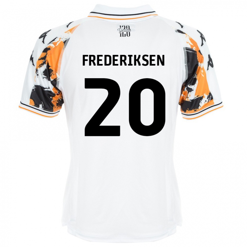 ילדים Abbey Frederiksen #20 לָבָן הרחק ג'רזי 2024/25 חולצה קצרה