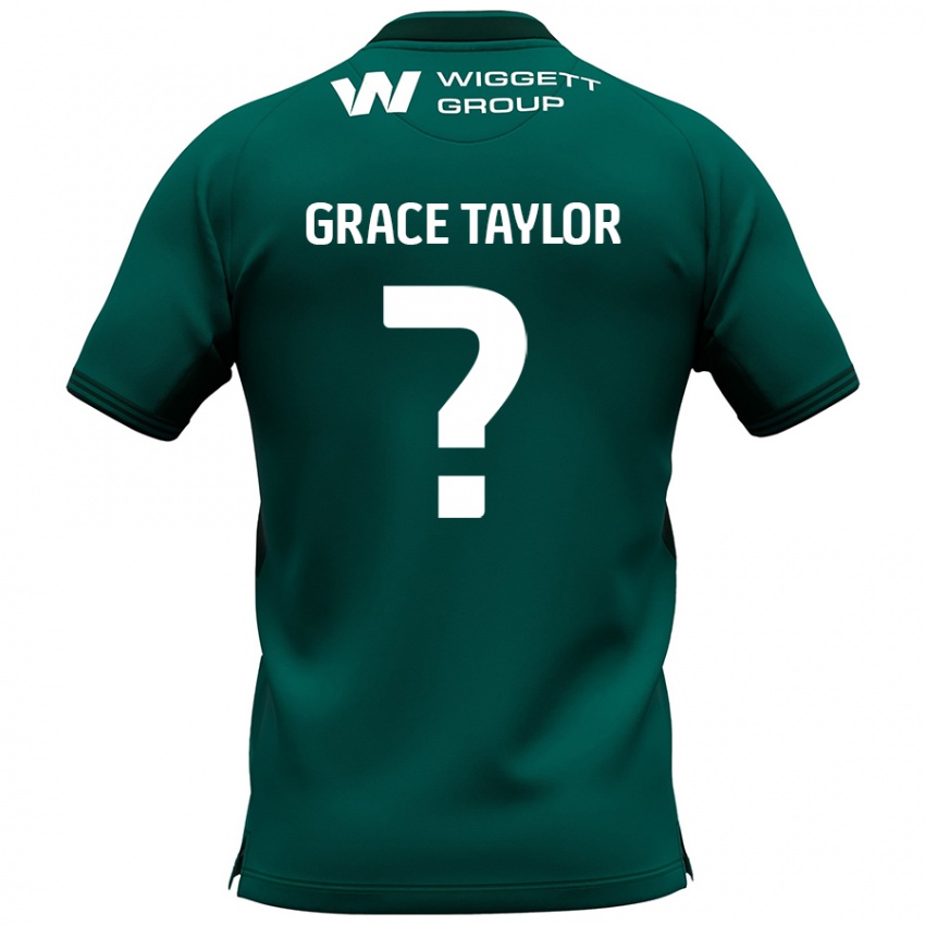 ילדים Grace Taylor #0 יָרוֹק הרחק ג'רזי 2024/25 חולצה קצרה